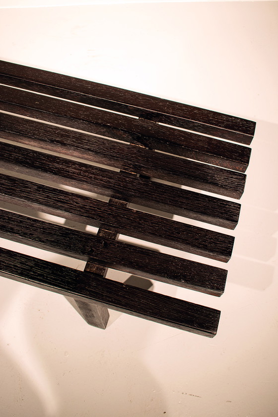 Image 1 of Banco de listones de mediados de siglo