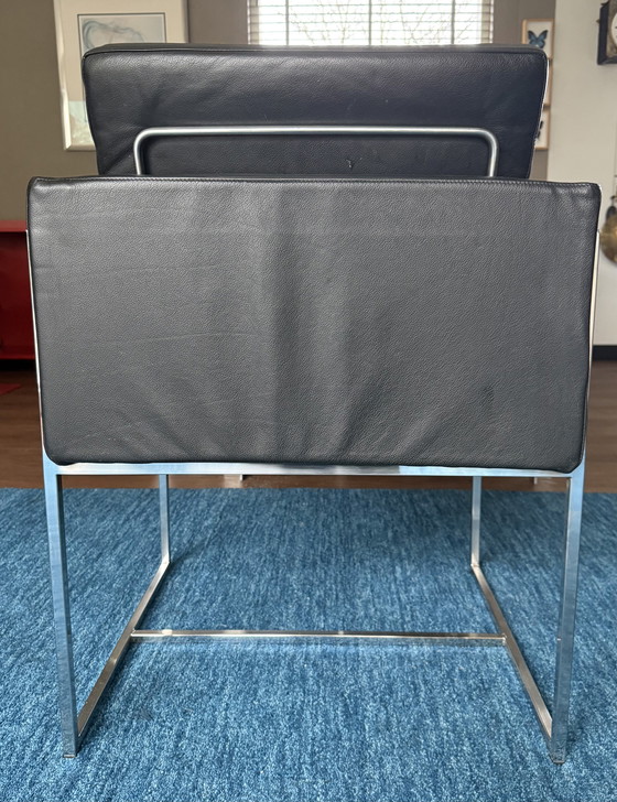 Image 1 of 🖤 ​​Chaises de salle à manger Harvink « Forum » (x6) + table design 220 x 90 cm – bois de cerisier