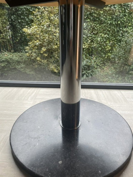 Alfred Hendrickx Round Dining Table – Metal, Stone (photo 4 of 7)