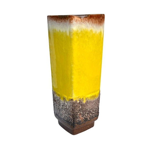 Image 1 of Vaso Strehla 1224/24 – Germania, anni '70, lava grassa, smalto giallo