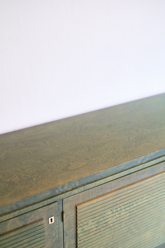 Vintage dressoir door Asko in de jaren 70, Hout, Groen (foto 5 van 12)