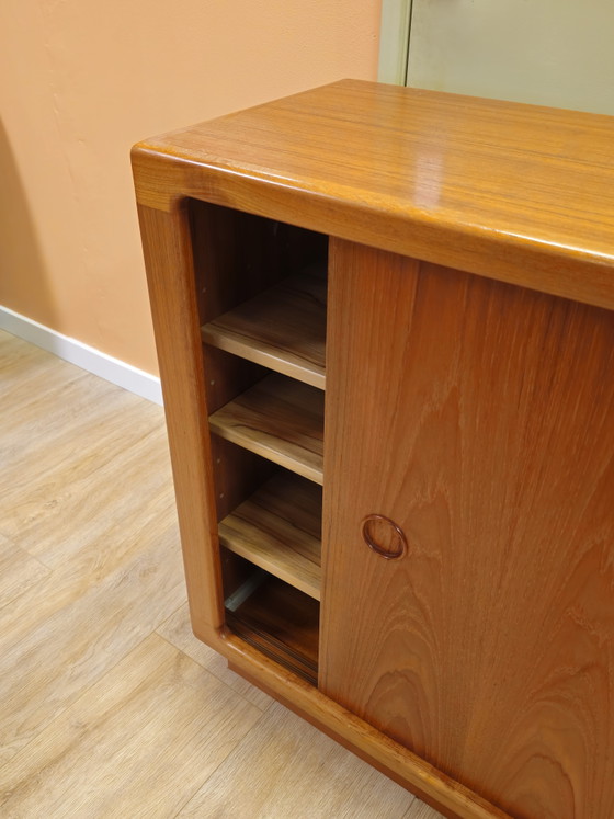 Image 1 of Silkeborg Danish Sliding Door Wardrobe Cabinet Small Cabinet Vintage