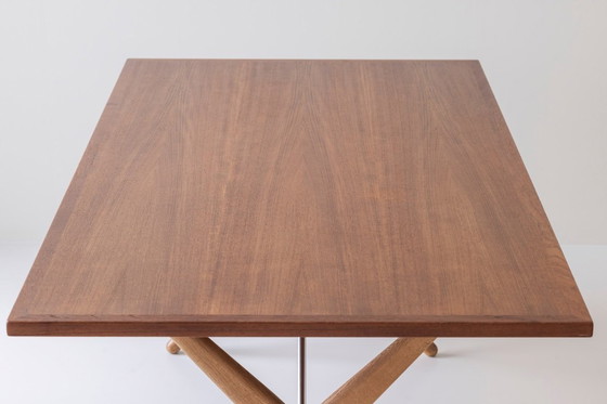 Image 1 of Seltener Hans Wegner 'Sawbuck' Tisch, DK 1960er
