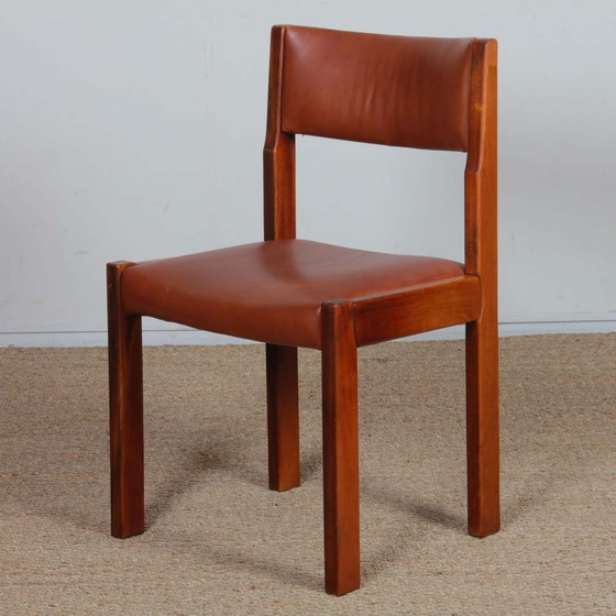 Image 1 of Suite of 4 solid elm chairs published by Self, 1970