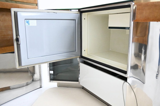 Image 1 of Set da bar con 2 sgabelli attribuito a Willy Rizzo, anni '70