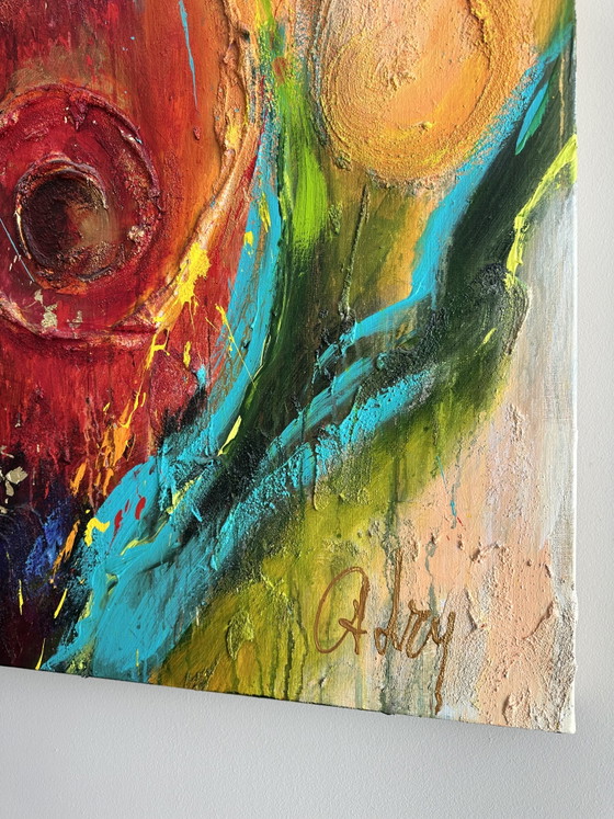 Image 1 of Painting 'I'm enough' by Adry, 120x120 cm, acrylic on canvas