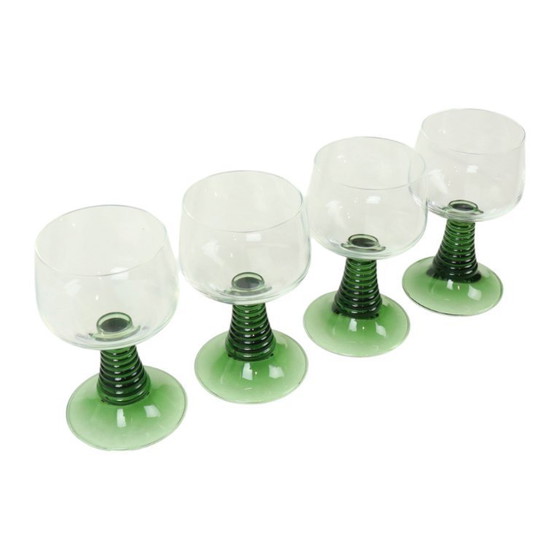Image 1 of Set Van 4 Vintage Luminarc Roemer Wijnglazen