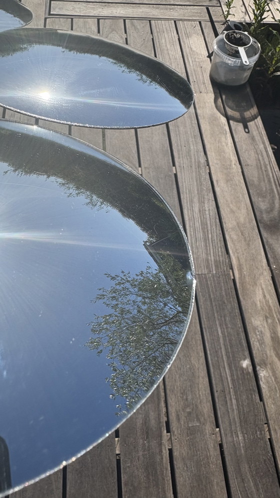 Image 1 of Vintage design spherical glass mirror round flower shape Bubble Mirror