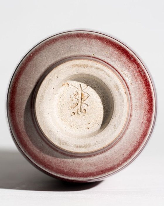 Image 1 of Wolfgang Meer Studio Ceramic Sang de Bœuf Glaze Vase Bremen West German Pottery