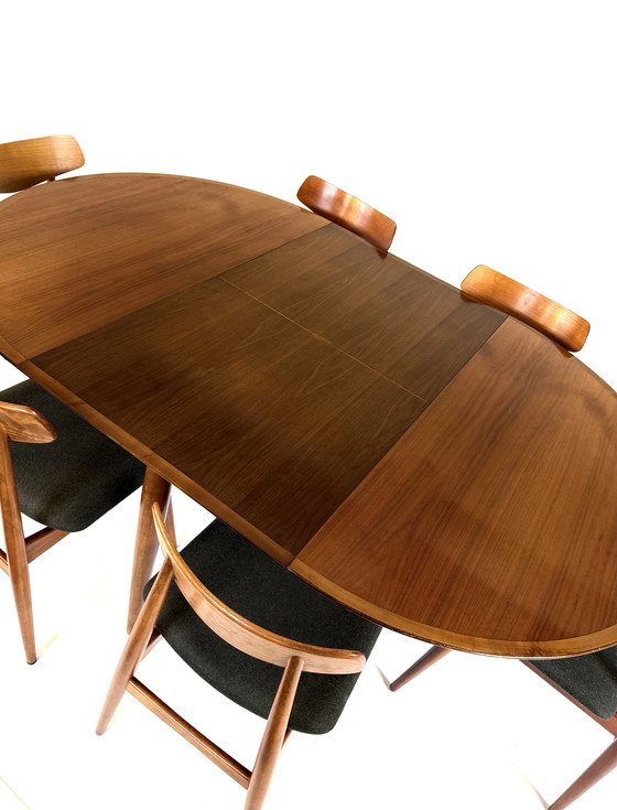 Image 1 of Vintage extendable walnut dining table, Lübke '60