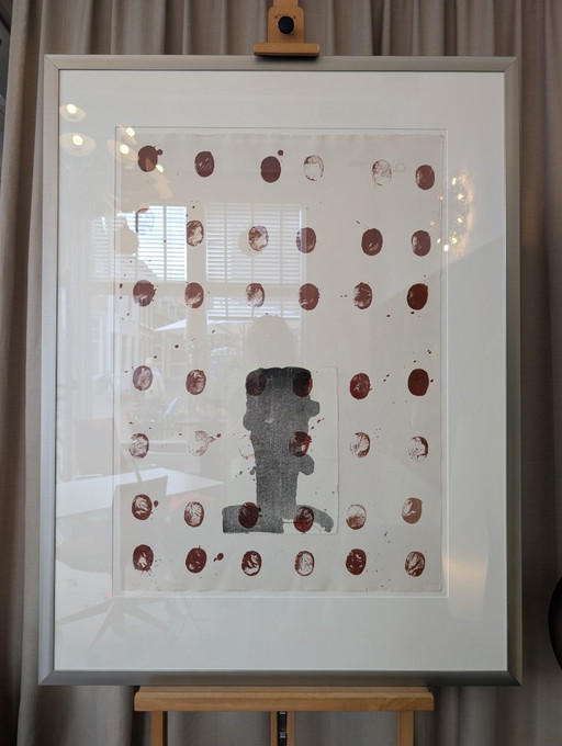James BROWN (1951 - 2020) Red Spots II Color Lithograph