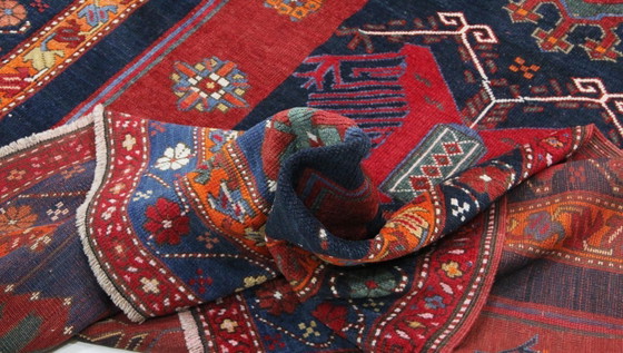 Image 1 of Antieke Russische Kaukasische Ghazni Kazak Shirvan, meer dan 100 jaar oud, 280 x 175 cm