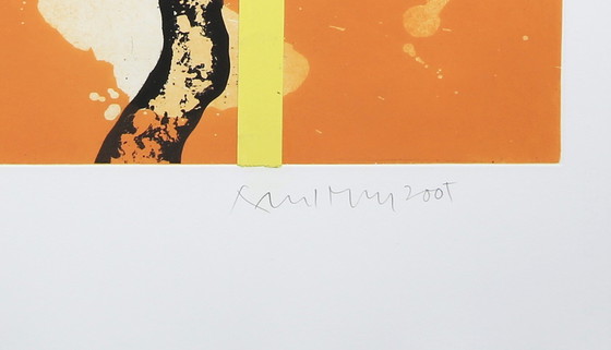 Image 1 of Merz, Albert - Composizione (46/50) - Acquaforte a colori/collage - Firmato a mano