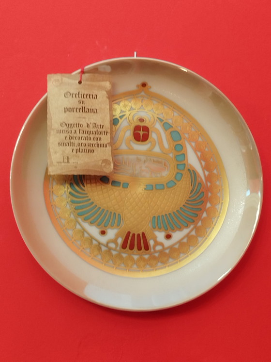 Image 1 of 5 Morbelli collectible decorative plates in gold and platinum