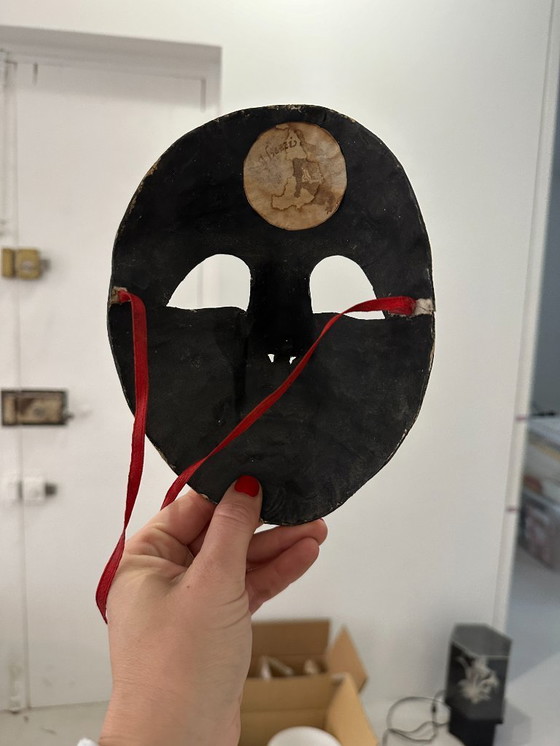 Image 1 of Vintage Pierrot mask - Italian theater / commedia dell'arte style