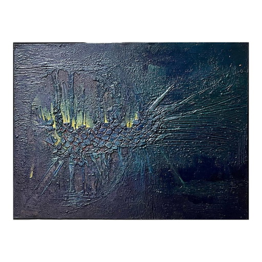 Erwin Mackowiak, Composition Abstraite, Huile sur Panneau, Années 1960