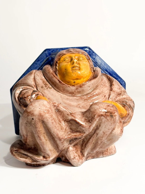 Handbemaltes italienisches Keramikregal aus dem frühen 20. Jahrhundert – Dekorative Objekte, Ceramic (photo 7 of 9)