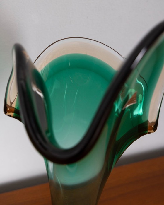 Sommerso Vase in Green Murano Glass by V.A.C. Cimarosti & Pinzan, 1960s (photo 9 of 9)