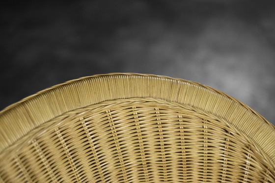 Image 1 of Vintage Italiaanse moderne Boho rotan stoel uit het midden van de eeuw, jaren 70