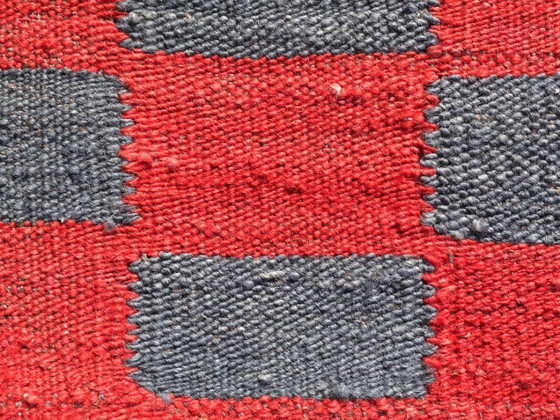Image 1 of MAZANDARAN Kilim Designer Tapijt 440 x 370 cm Rood Grijs Handgeweven