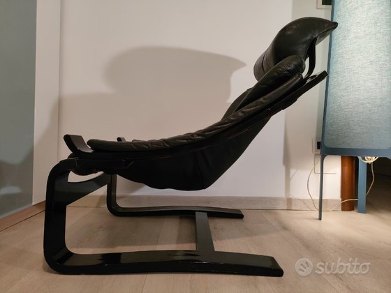 Poltrona Lounge Kroken, di Åke Fribytter per Nelo – Poltrone, Pelle, Legno (photo 4 of 6)