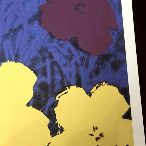 Lithografie "Poppy Flowers" uit de jaren 1990, geïnspireerd op Andy Warhol. – Litho's & Zeefdrukken, Paper (photo 10 of 11)