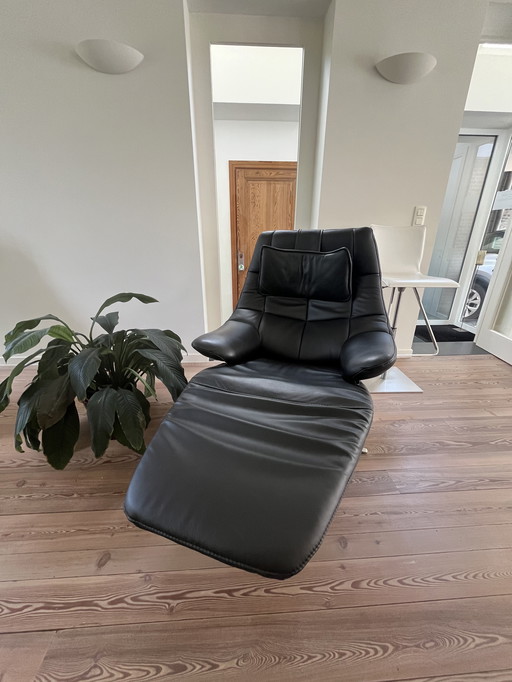 Fauteuils inclinables Hukla en cuir - électriques et sans fil - comme neufs (2x)