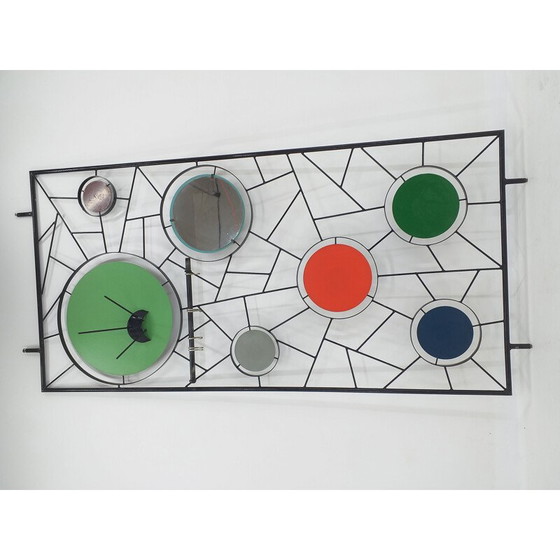 Image 1 of Vintage wall coat rack with mirror, Italy 1960