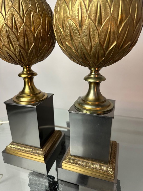 Image 1 of Coppia di lampade da tavolo Maison Charles, modello persiano.