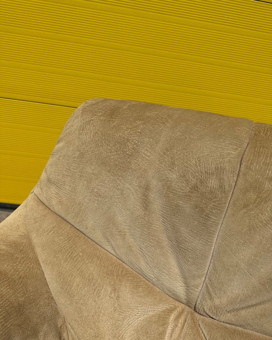 Set di Poltrone lounge vintage in camoscio – anni '70 – Pelle (photo 14 of 18)