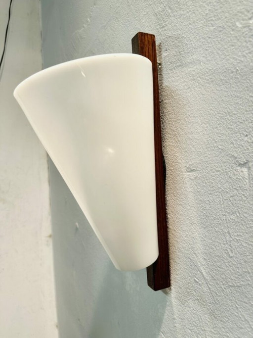 Teak and acrylic glass Wall light by Hans-Agne Jakobsson for Markaryd, 1950s
