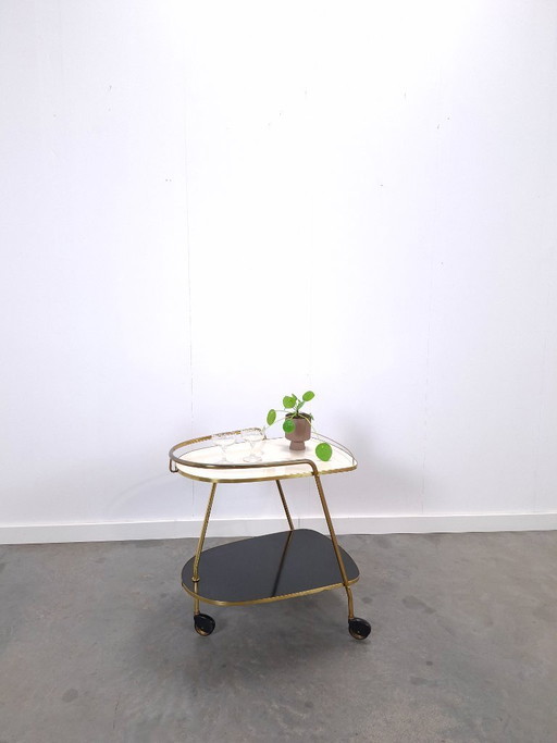 Ilse Möbel trolley met zwart wit formica