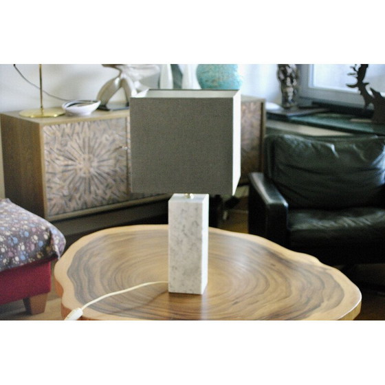 Image 1 of Vintage marble lamp by Philippe Barbier