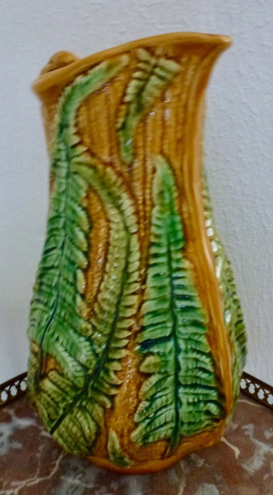 Antiker Majolika-Varenkan – Schramberg / Villeroy & Boch (ca. 1890). – Tischdekoration, Ceramic (photo 4 of 8)
