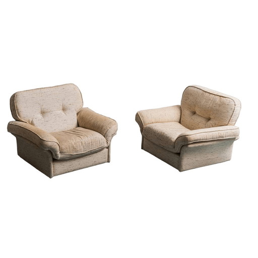 Pair of Soffio armchairs by Doimo Salotti, 1970s