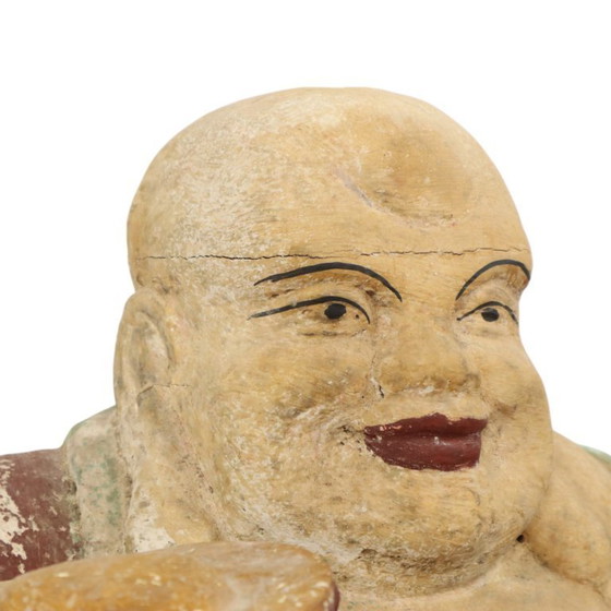 Image 1 of Grote Lachende Boeddha XL Hout