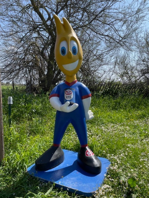 Mascot display stand, advertising, garage, oil can, drop