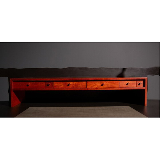 Image 1 of Vintage desk in wood and chromed steel by Entremanos Andrés Nagel, 1988