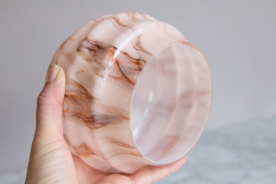 Image 1 of Art Deco roze marmeren draagbare lamp