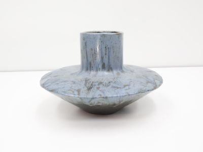 Vintage vase / ceramic / blue UFO / handmade (photo 5 of 5)
