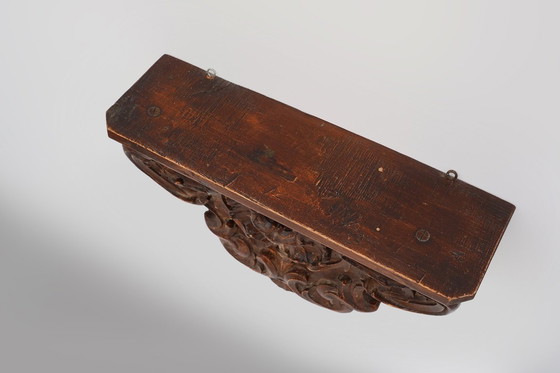 Image 1 of Antica consolle in legno intagliato da parete, Francia ca. 1850