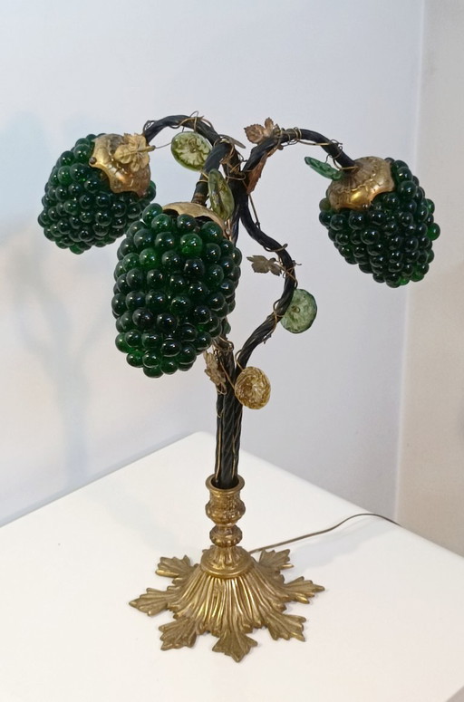 Sculptural Lamp of Grapes, Murano Glass, 1960s – tafellampen