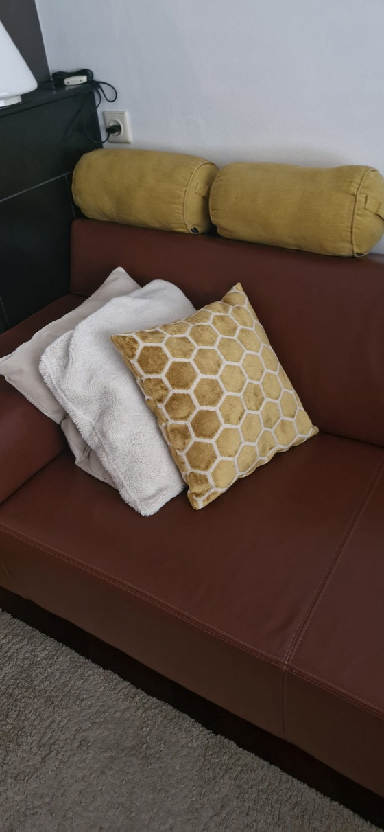 Image 1 of Canapé d'angle en cuir Brent