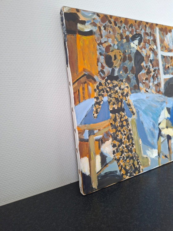 Image 1 of Tableau impressionniste sur châssis huile sur toile.