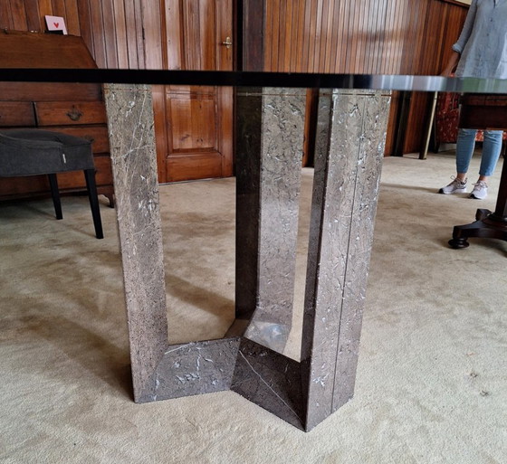Retro Marble Dining Table Cattelan Italia 1980, Early Diapason Series (photo 8 of 16)