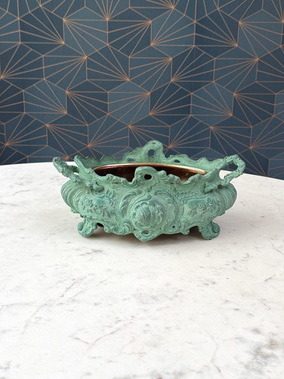 Image 1 of Bronze Jardinière in Rococo Style – Louis XV Influence