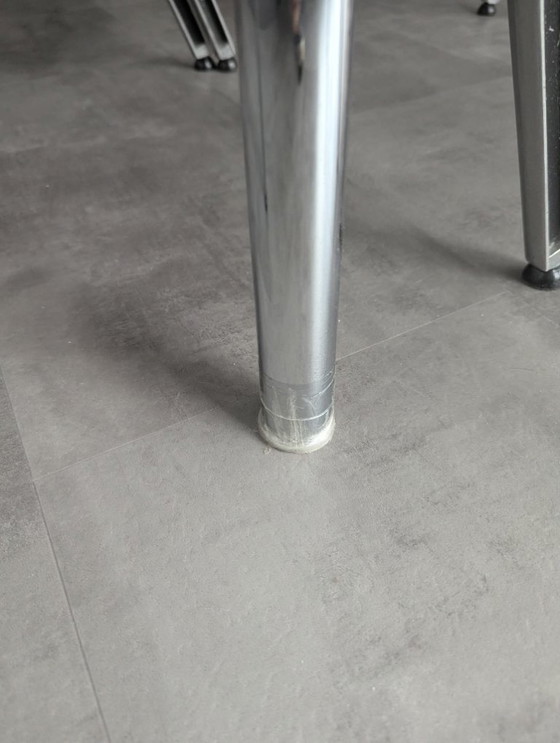 Image 1 of 8 chairs and a table from the brand Tecno - Vintage design