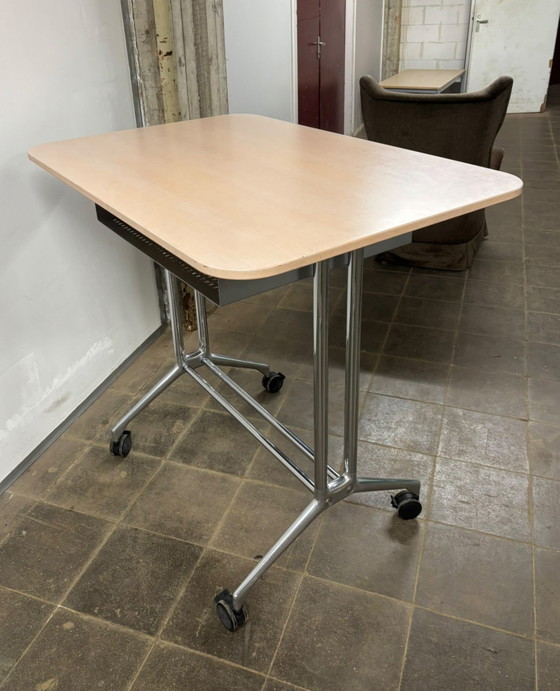 Zeldzame Vitra Ad Hoc Spatio design trolley-werktafel – Bureau, Metal, Wood (photo 7 of 8)
