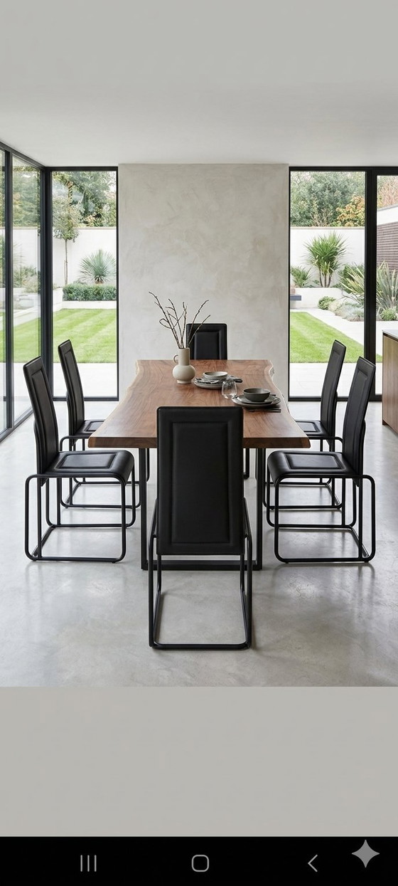 Image 1 of Postmoderne Architectonische Designset Van 3 Eetkamerstoelen