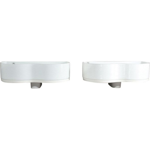 Apliques de pared vintage Leucos, 1960 Cristal de Murano